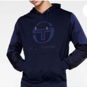 Sergio Tacchini Iridescent Maritime Blue Hoodie Sz M